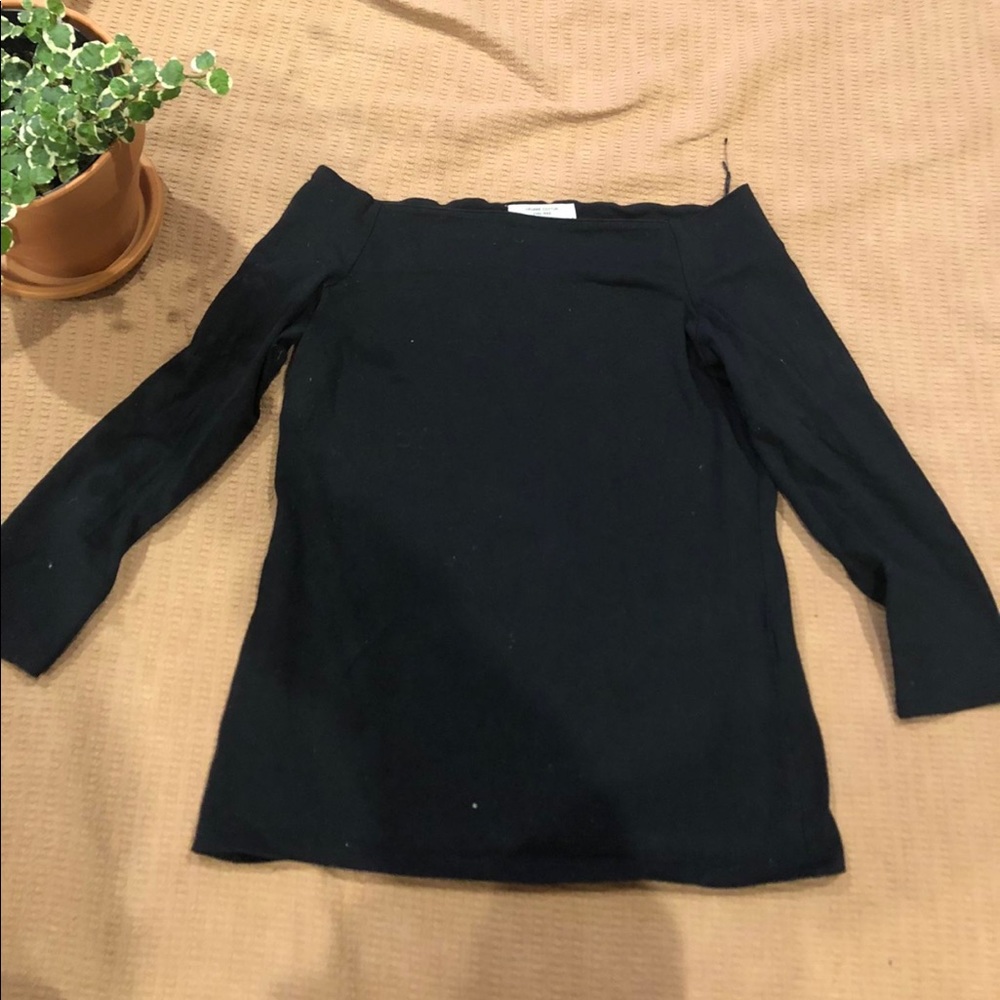 Zara half off shoulder top medium